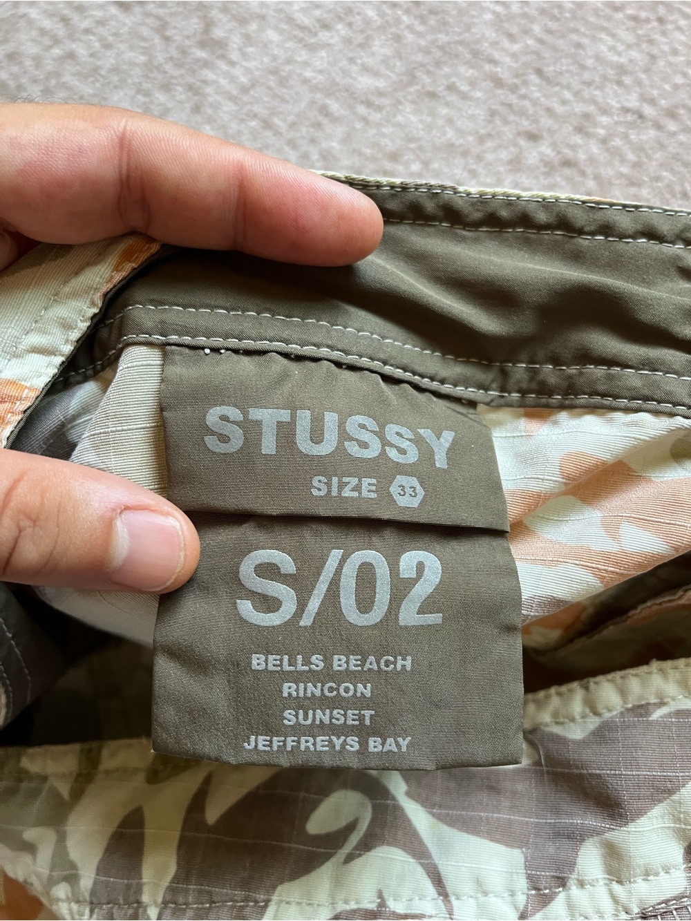 Vintage Y2K Stüssy 2002 Shark Camo Boardshorts - Picture 7 of 8